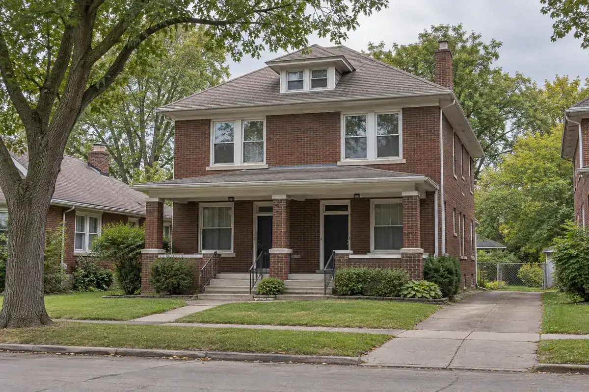A two-unit rental house in Detroit